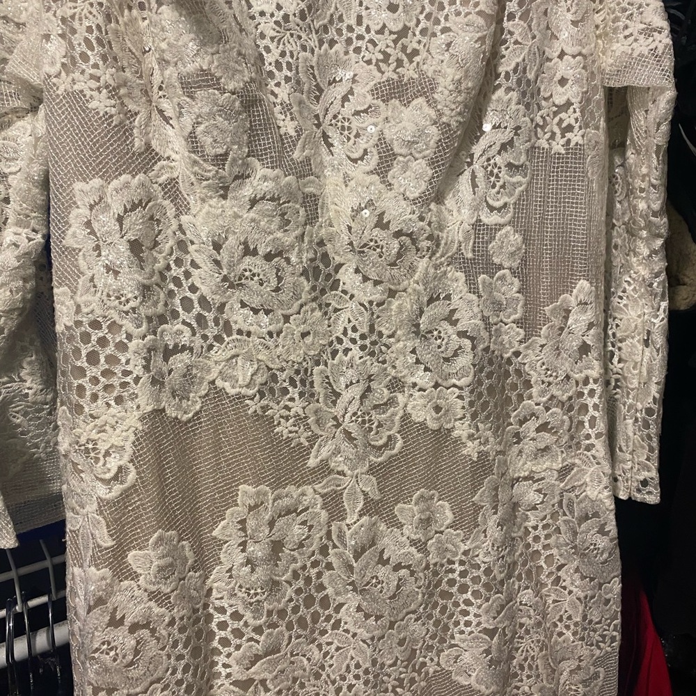 Lace ivory wedding dress size 16 bridal